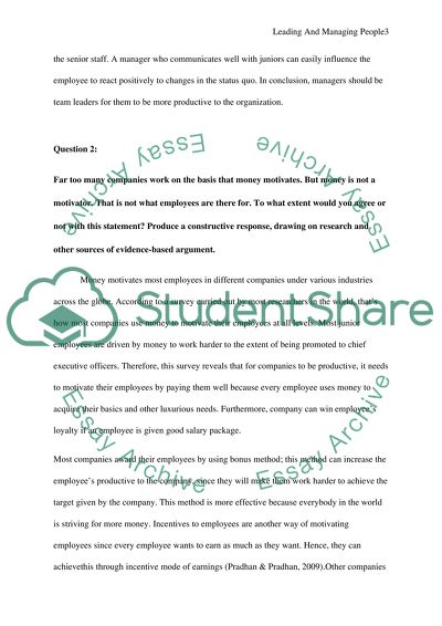 Leading and managing people