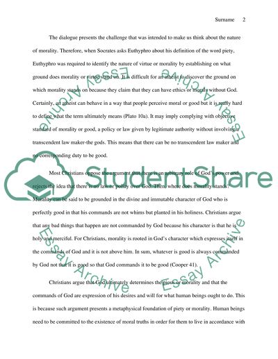 Euthyphro dialogue essay picture