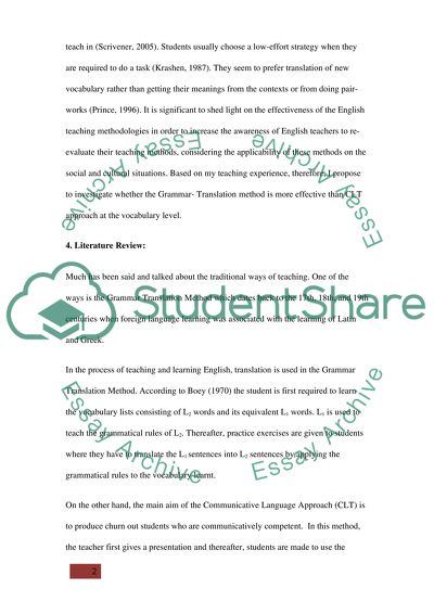 The Grammar Translation Method for Saudi Arabian Students