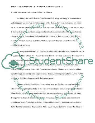 Instructional Maual on chidren with diabetes
