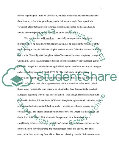 The Introduction to Orientalism