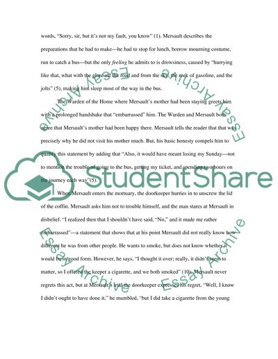 Mersault the Stranger: Brother of the Benignly Indifferent Universe