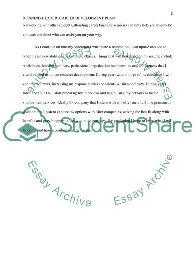 Career Development Plan