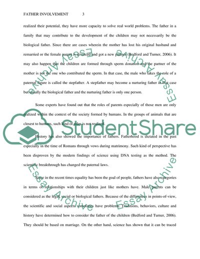 The Importance of Father Involvement in the Family