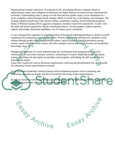 Corporate Governance: Women on the Board of Directors in Canada