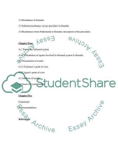 Informal v. Formal Remittances