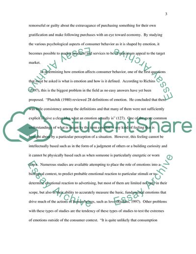 The Role of Emotion in Consumer Behavior