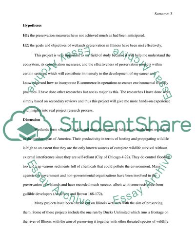 Preservation of the illinois wetlands