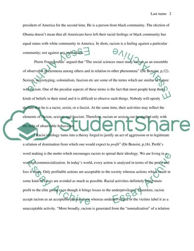 Race, Racism and Critical Thinking