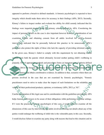 Guidelines for Forensic Psychologists