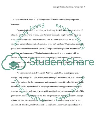 Strategic Human Resource Management