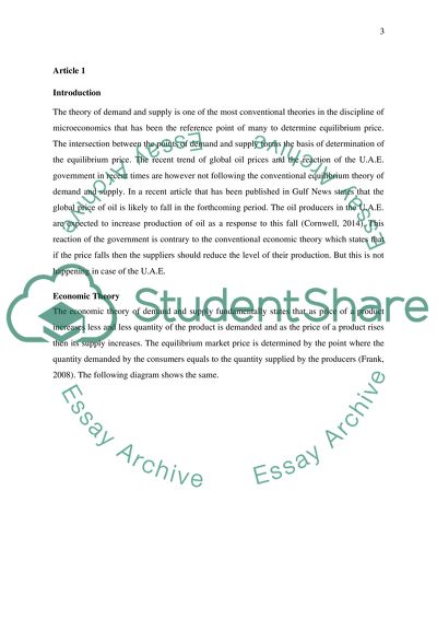 The Theory of Demand and Supply