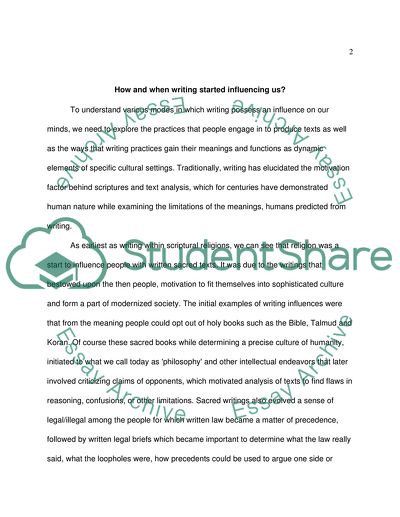 How Writing Influences and Changes a Society