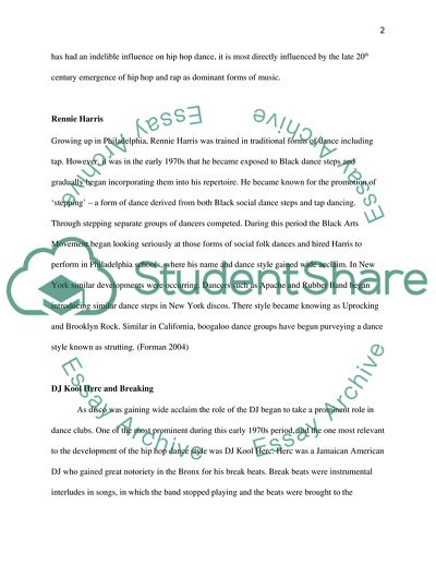 History of Hip Hop Dance