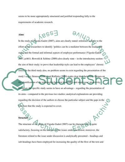 Organizational Psychology Leadership