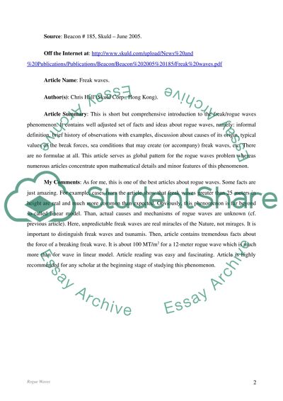 Proceedings of Rogue Waves