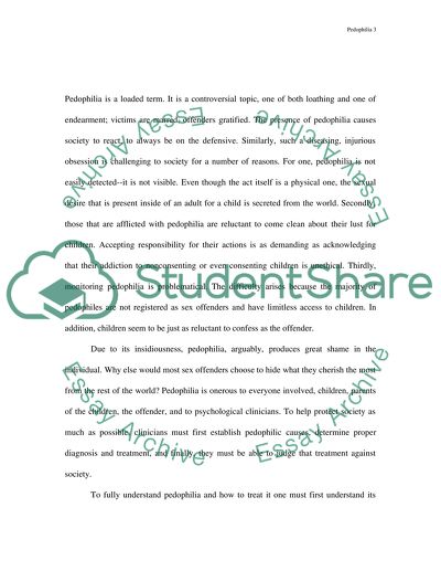 Causes and Treatments of Pedophilia