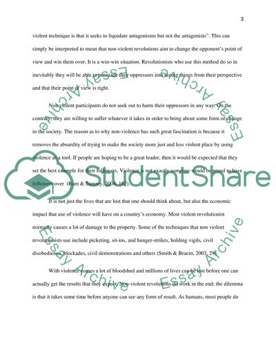 Non-Violent Revolution and Liberty