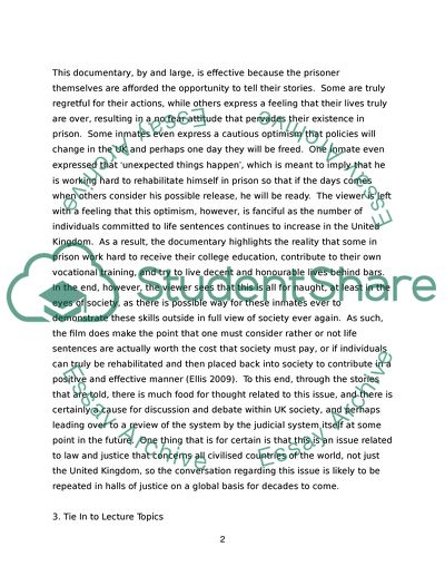 Review Of Documentary Lifers