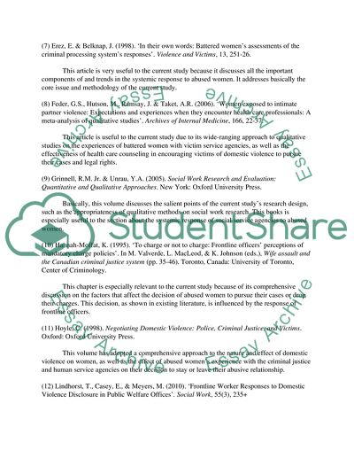 Analysis of Books about the Domestic Violence