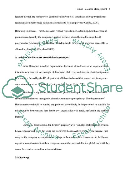 The Management and Development of a Multi-Faceted Workforce in Huawei Organization