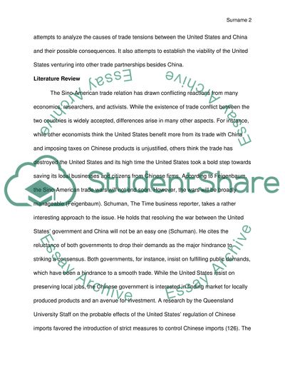 United States trade conflict with China