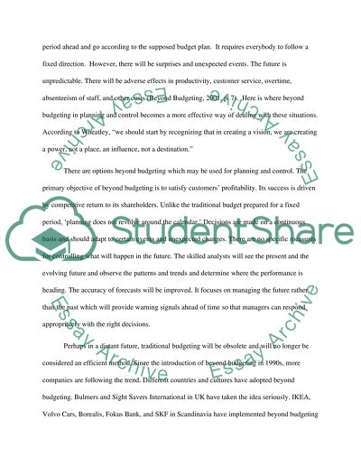 Value of Budgeting in For-Profit Organizations