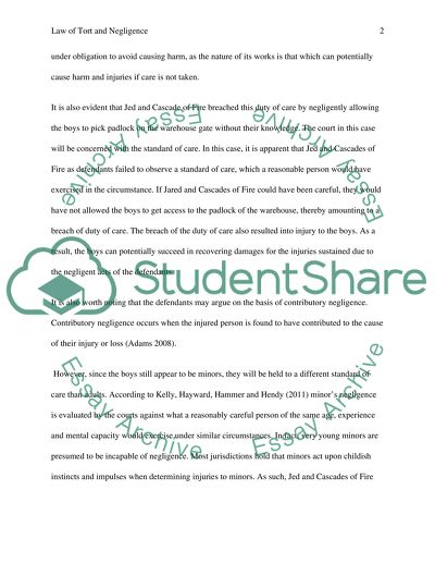 Law of Torts: Negligence