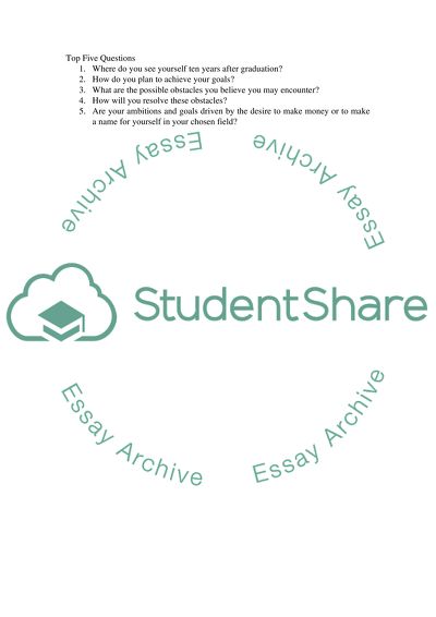 Student Interview/Intra Descipline