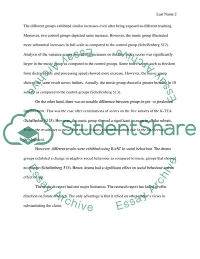 Music lessons enhance IQ