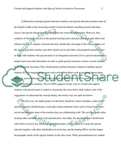 Support Students with Special Needs in Inclusive Classrooms