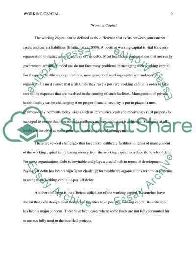 Working Capital Management