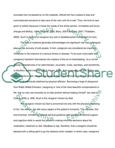 The Caregiver Chosen by God