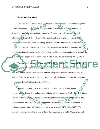 Enterprise Target Status