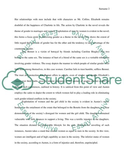 Theme of Gender in Pride and Prejudice by Jane Austen and Mrs. Dalloway by Virginia Woolf