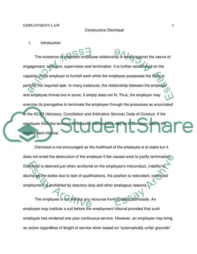 Relationship of the Employer and Employee