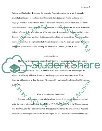 Peculiarities of Arab-Israeli Conflict