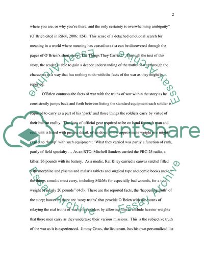 Exploring the Truth through The Things They Carried