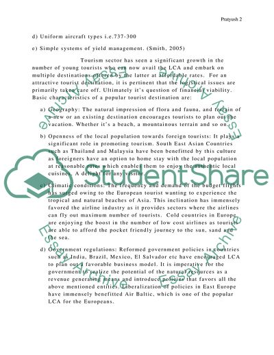 Low Cost Airlines and Tourism