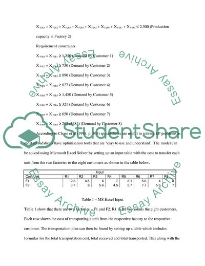 Logistics and Transportation Planning