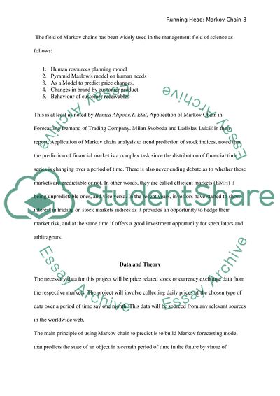 Investment Analysis by the Use of the Markov Chain of Process