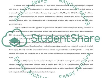 Literature review and evaluation of the evidence