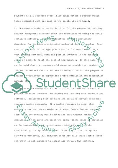 Contracting and Procurement