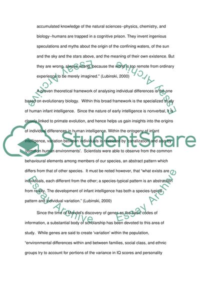 Individual Differences (psychology)