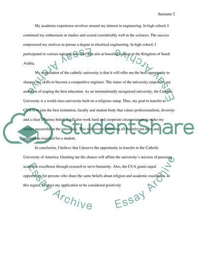 Choosing An Educational Institution: Transfer To Catholic University