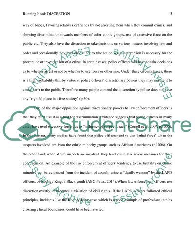 Discretion And The Criminal Justice Professionals