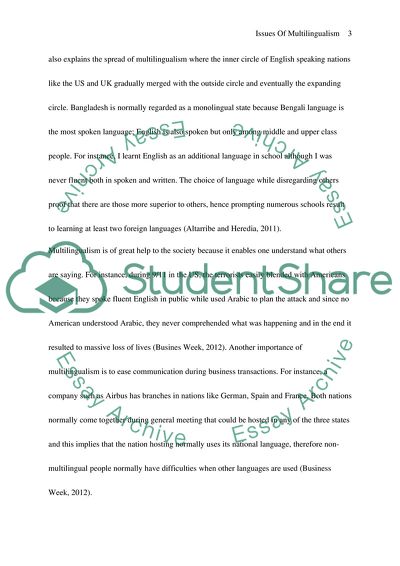 Issues of Multilingualism