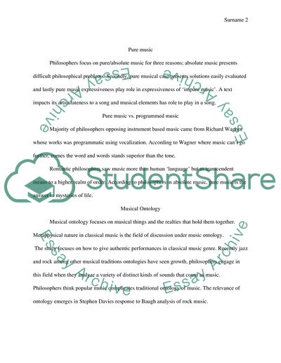 Philosophy of Music Experiencing