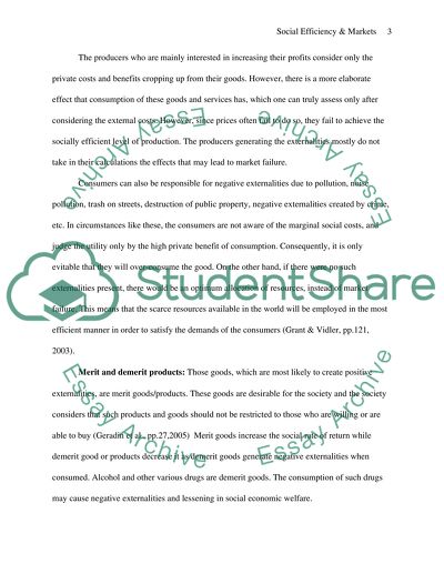 Why markets generally fail to achieve social efficiency