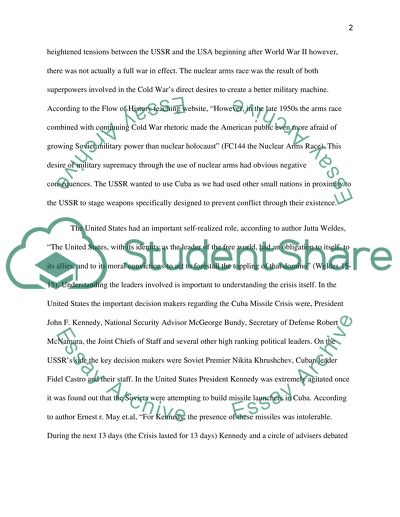 The Cuban Missile Crisis